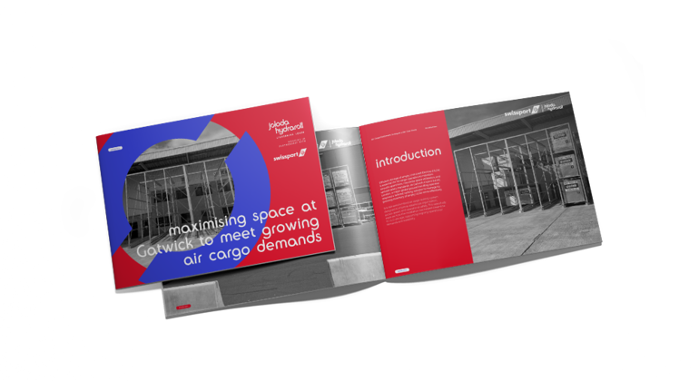 Swissport Gatwick LGW Case Study Brochure Mockup