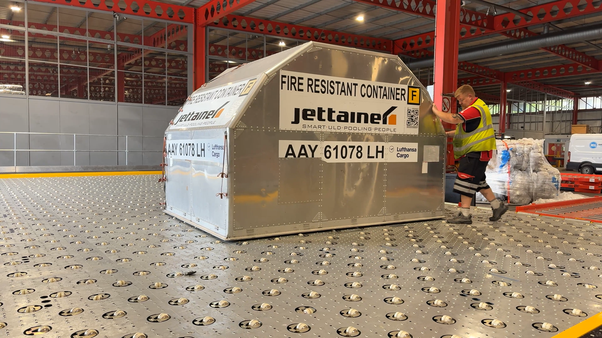 ULD Pushed Along Castor Deck