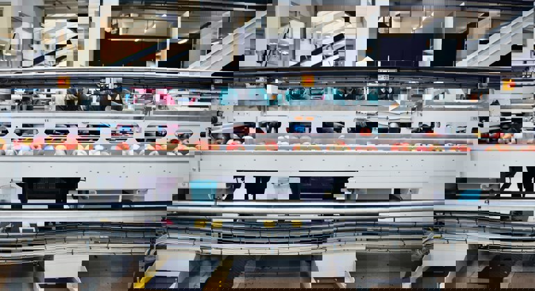 Apples on Production Line