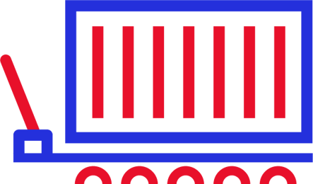Container Loading Icon Red & Blue