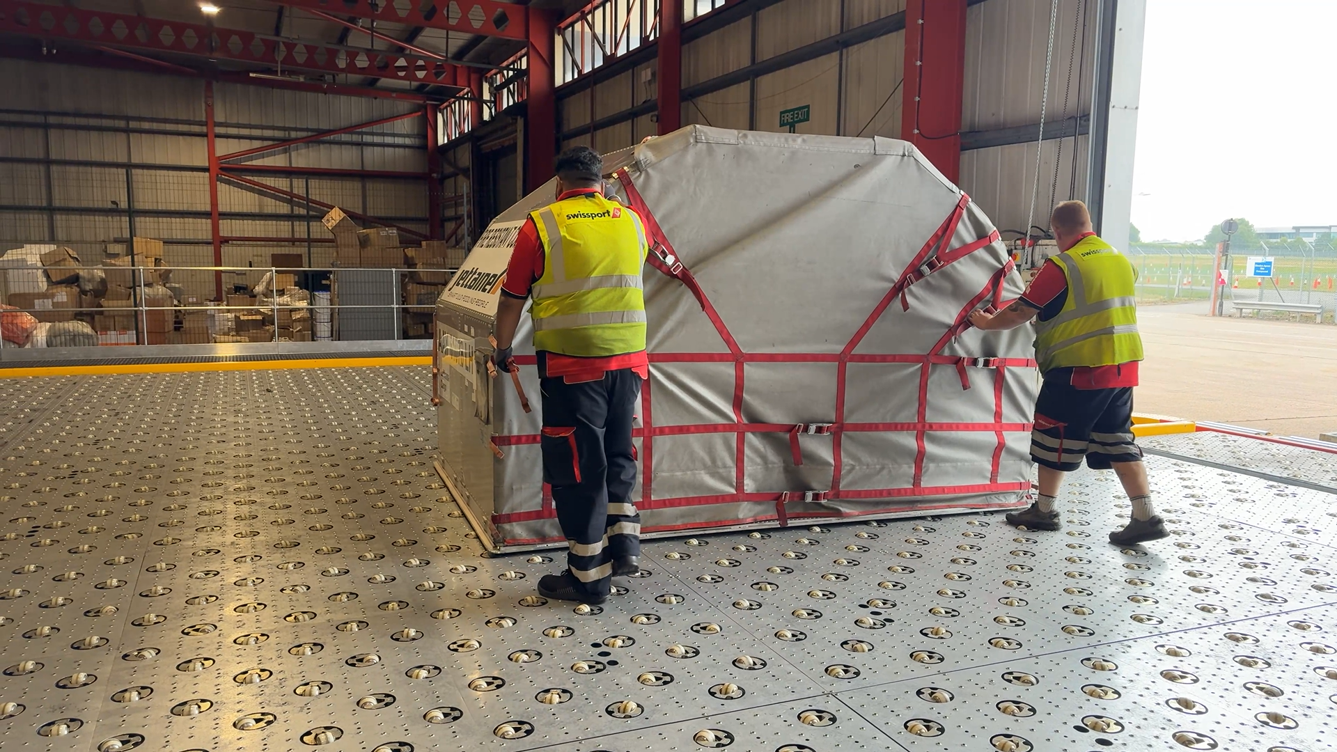 ULD Moved Along Castor Deck