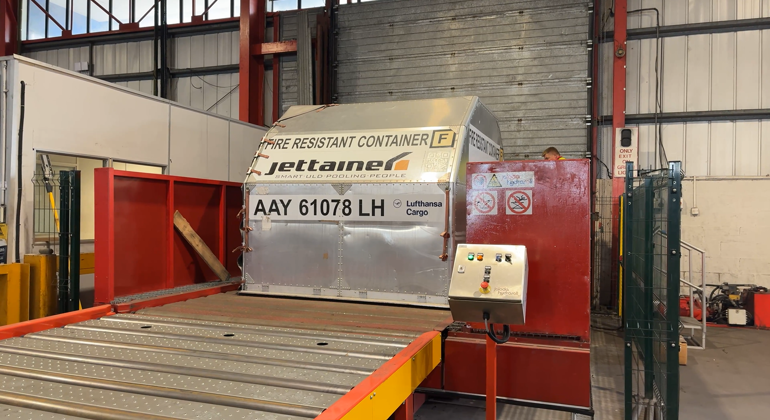 ULD Moving Onto Truck Dock