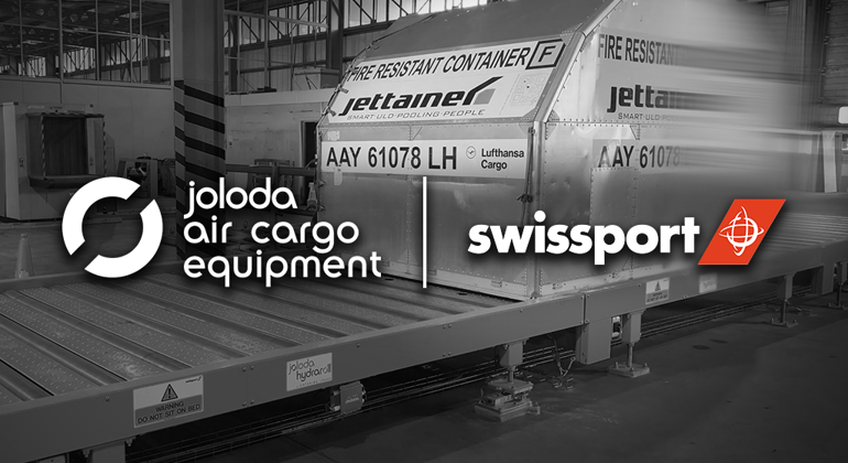 Joloda Hydraroll Uld Powered Rollerbed Swissport Birmingham Airport