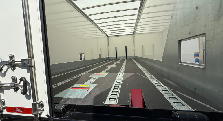 Built In Powered Cargo Rollerbed System MK4 In Reefer Trailer