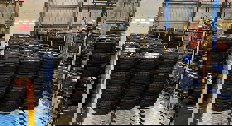 Wheel&Tire Assembly On MF Dock