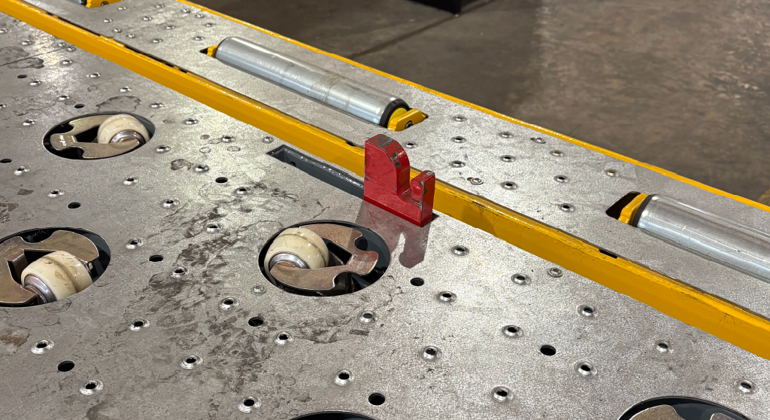 Castor Deck Pallet Stop Interface Barrier